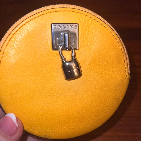 Authentic CELINE Small Round Zip Leather Wristlet/Key Cles - Picture 3 of 7